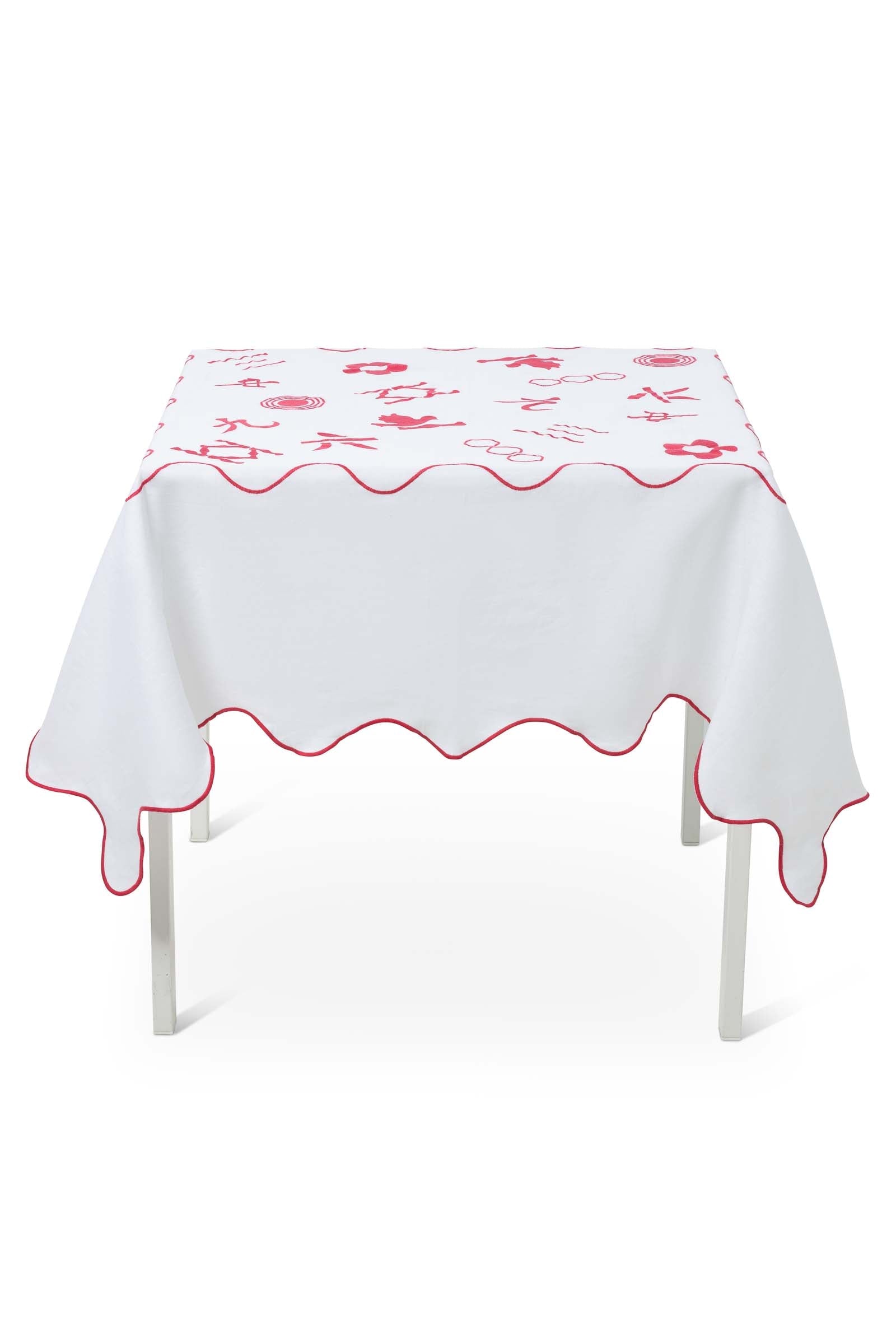 Ms. Mahjong Tablecloth | 100% Linen Tablecloth G. McGee