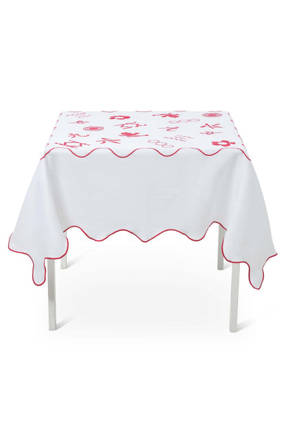 Ms. Mahjong Tablecloth | 100% Linen Tablecloth G. McGee