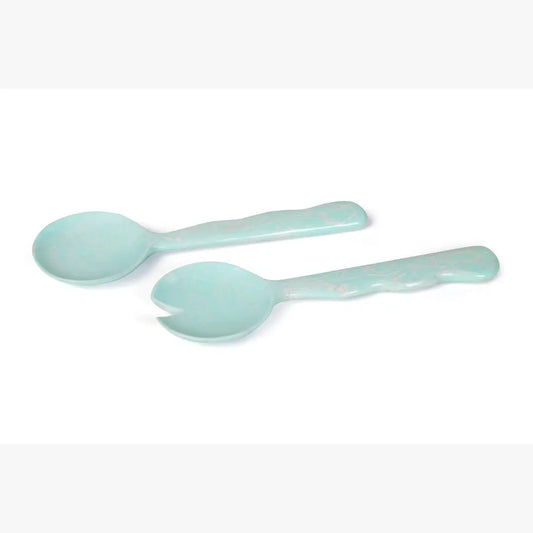 Resin Salad Server Set | Sky Blue salad server Casa Amarosa
