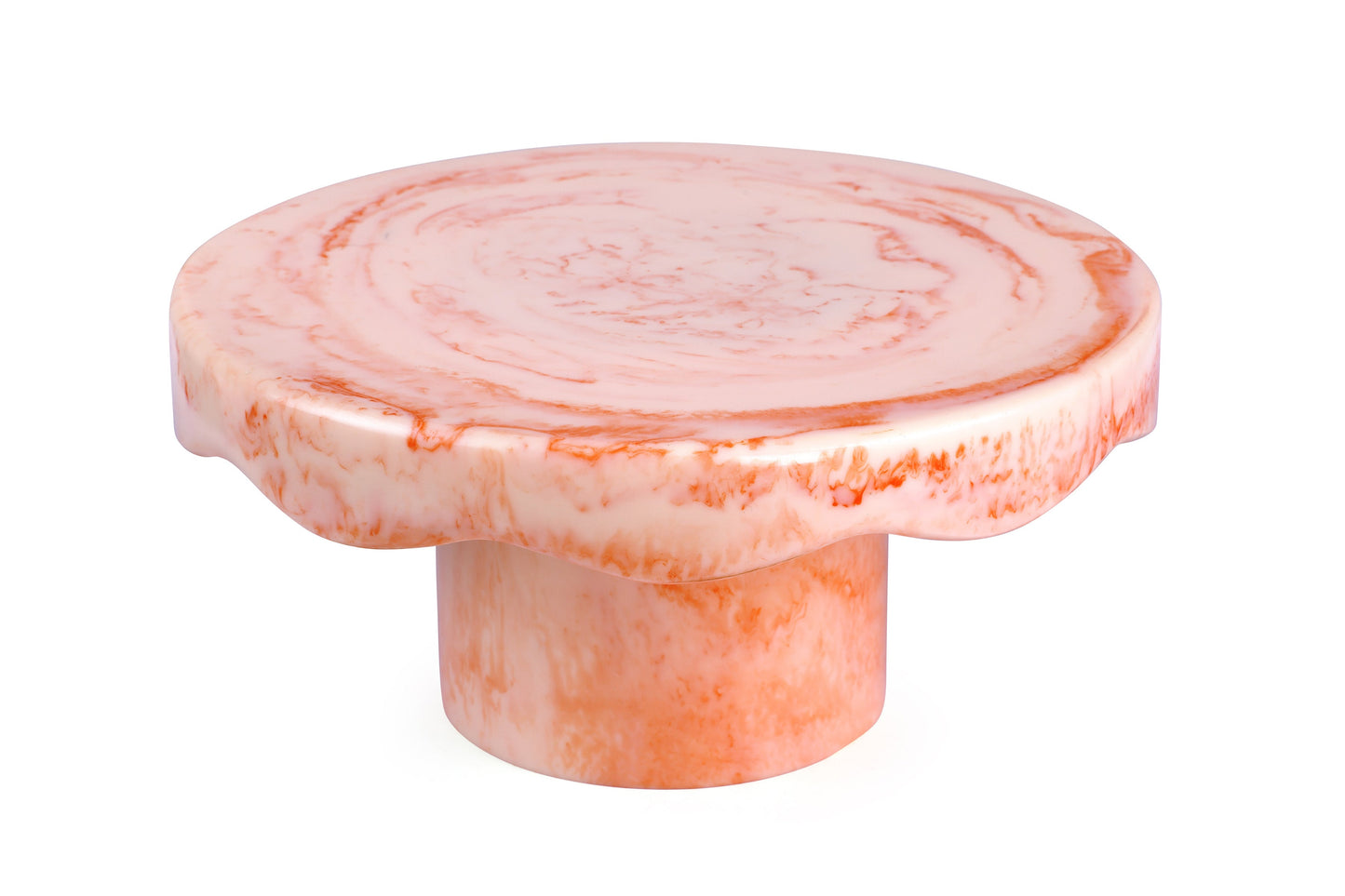 Pink Scallop Resin Cake Stand | Handmade Artisan Dessert Stand Cake stand Casa Amarosa