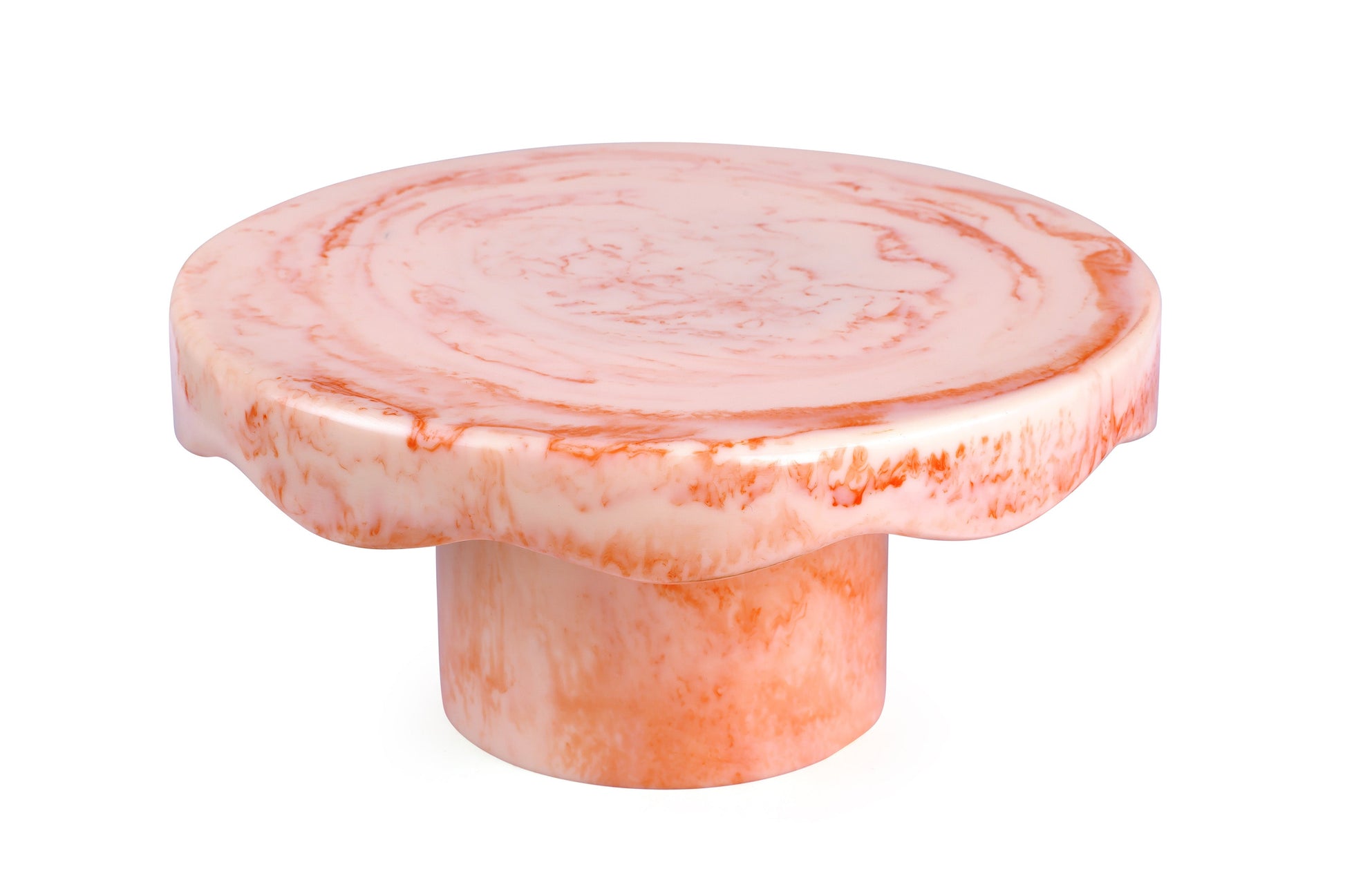 Pink Scallop Resin Cake Stand | Handmade Artisan Dessert Stand Cake stand Casa Amarosa