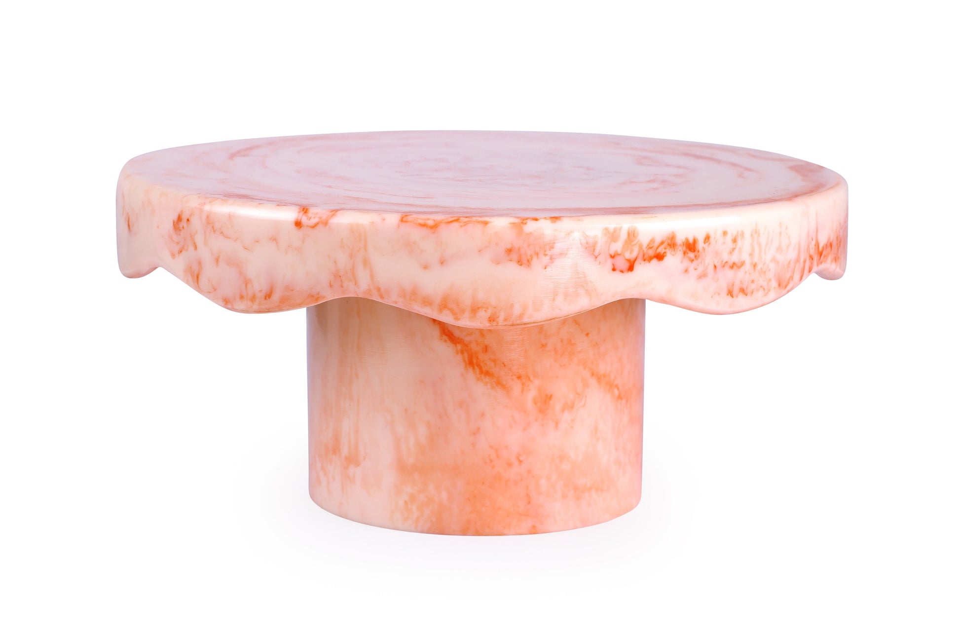 Pink Scallop Resin Cake Stand | Handmade Artisan Dessert Stand Cake stand Casa Amarosa