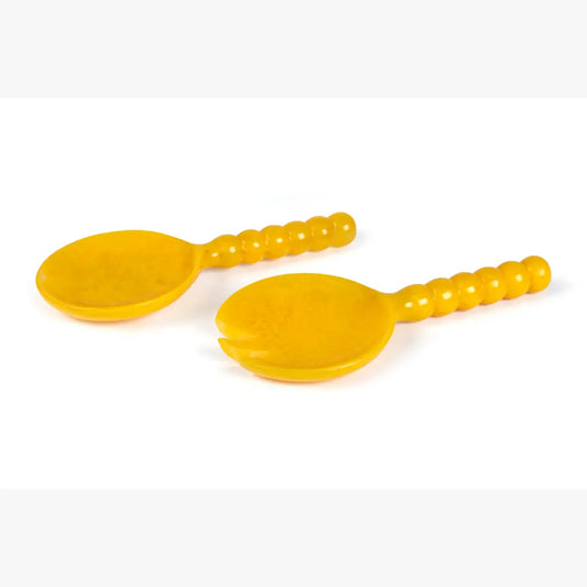 Resin Salad Server Set of 2 | Yellow Kitchen essential Casa Amarosa