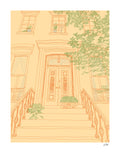 Yellow Townhouse Print by Stephanie Browne