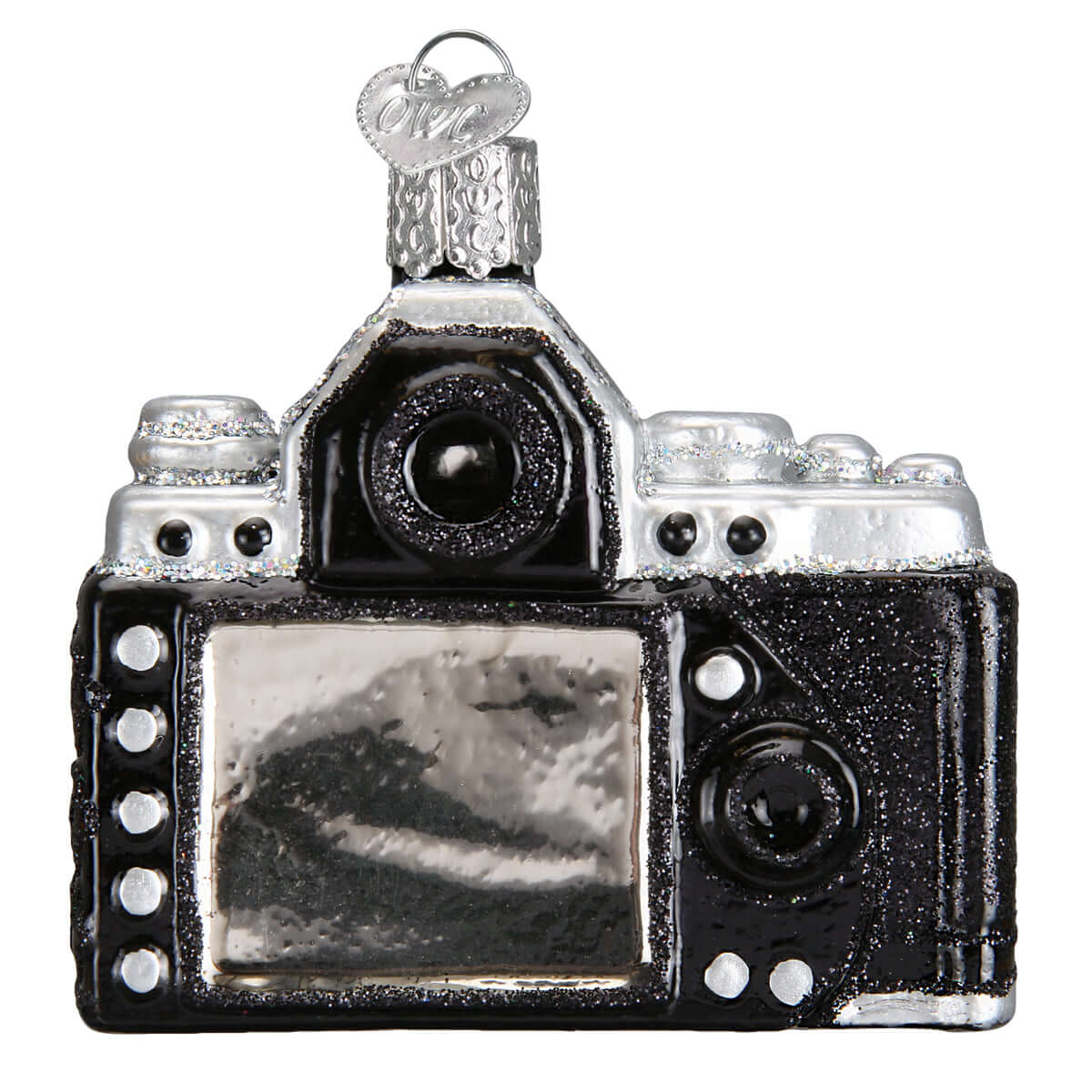Handcrafted Camera Ornament, artisan decor, perfect for photography lovers and holiday decoration.
