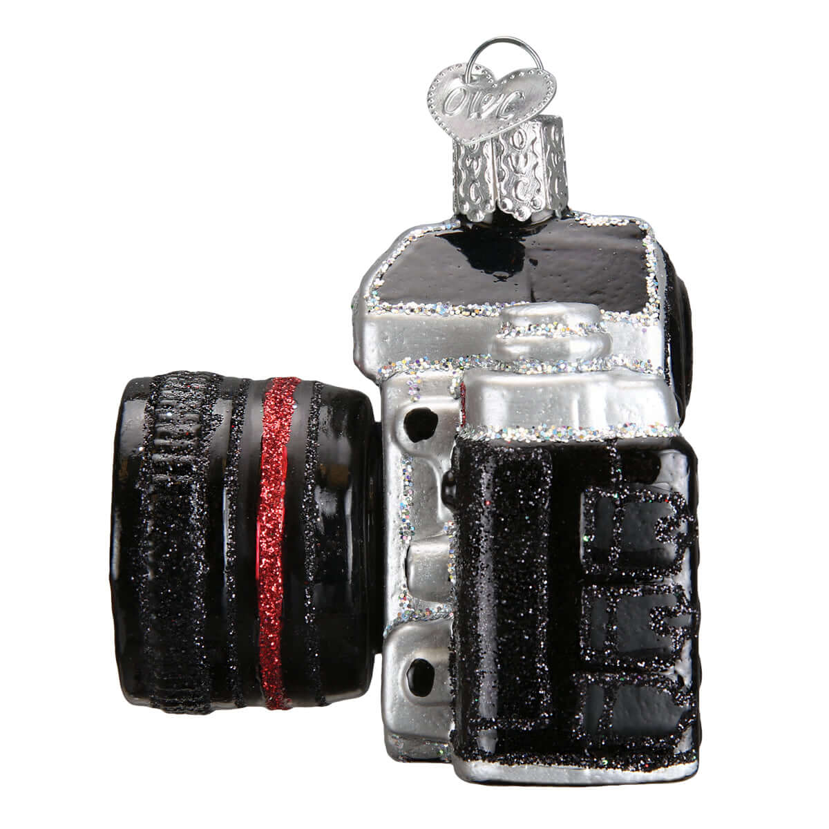 Handcrafted Camera Ornament featuring detailed artisan decor for photographers.