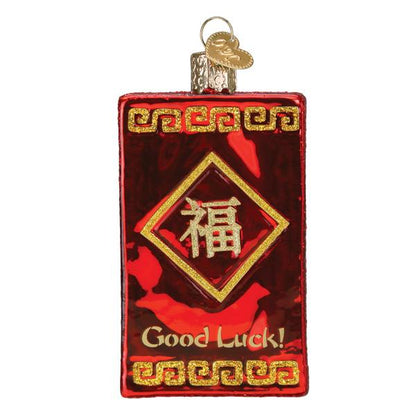 Lucky Red Envelope Ornament in handcrafted artisan decor, symbolizing good luck and new beginnings.