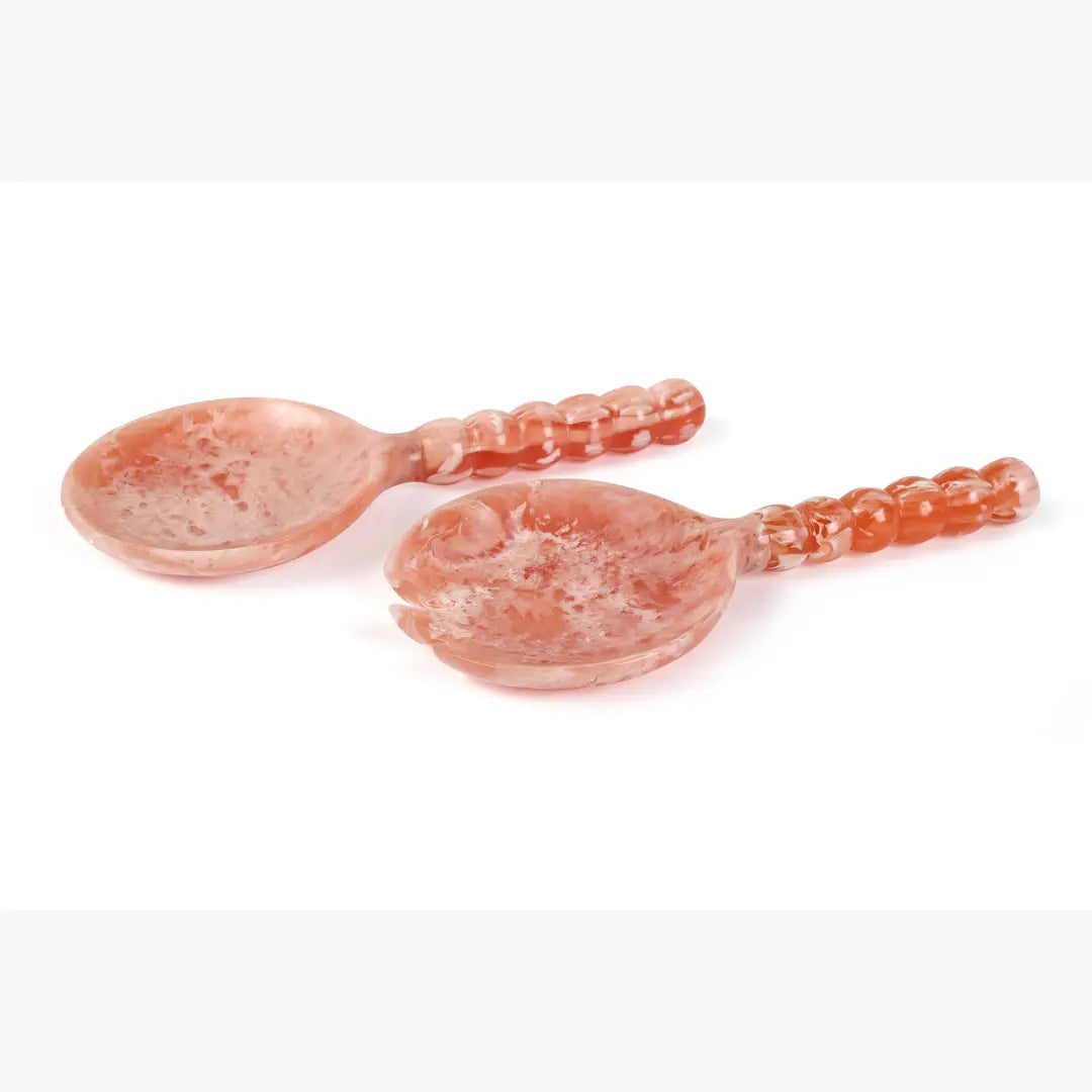 Resin Salad Server-Pink (Set of 2), 4.10 x 8.75 inches Kitchen essential Casa Amarosa