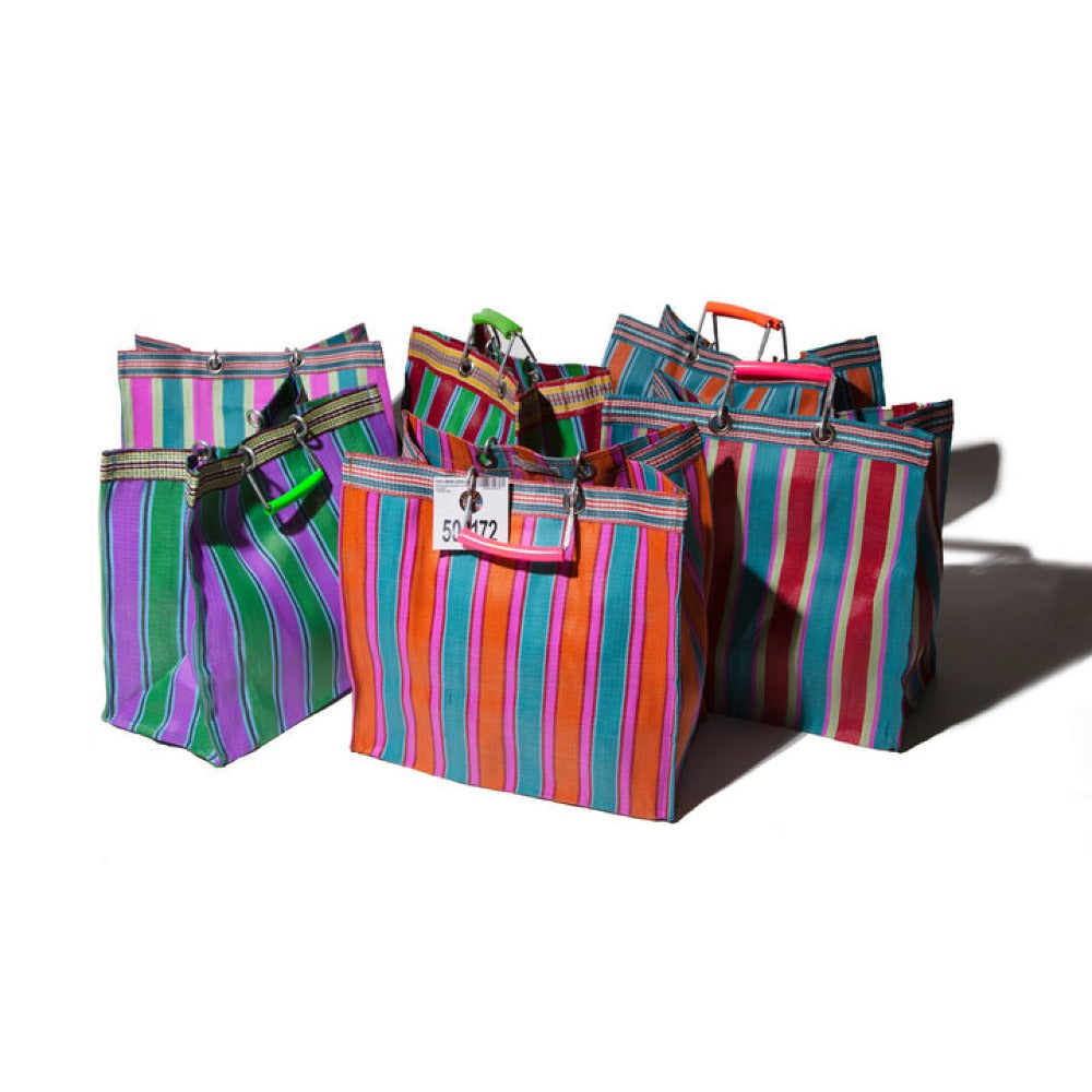 Recycled Plastic Stripe Tote Bag | Square