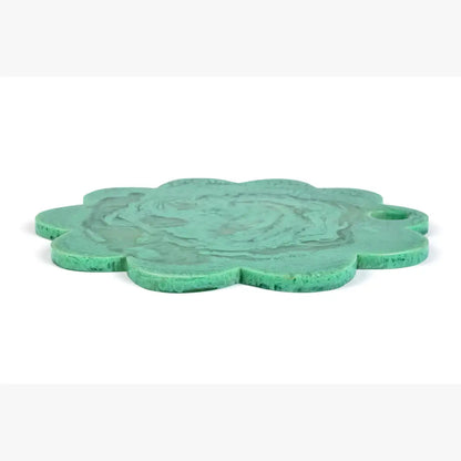 Scallop Resin Cheese Charcuterie Board, Green - 12 Inches Kitchen essential Casa Amarosa