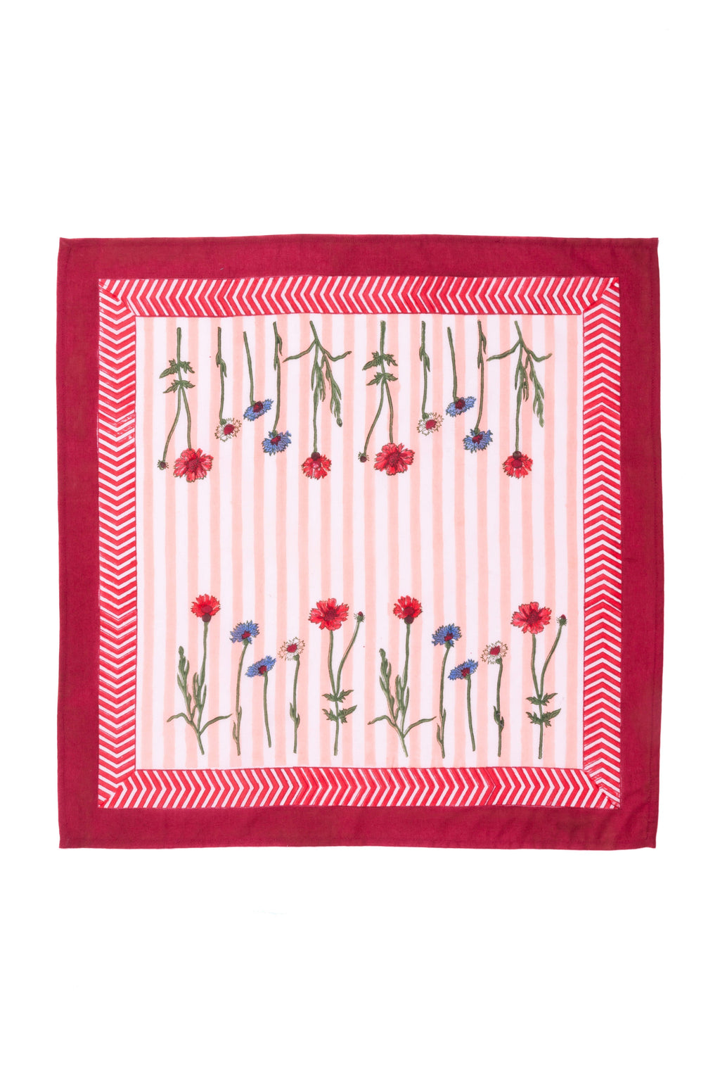 Wildflower Blockprint Napkins | Set of 4
