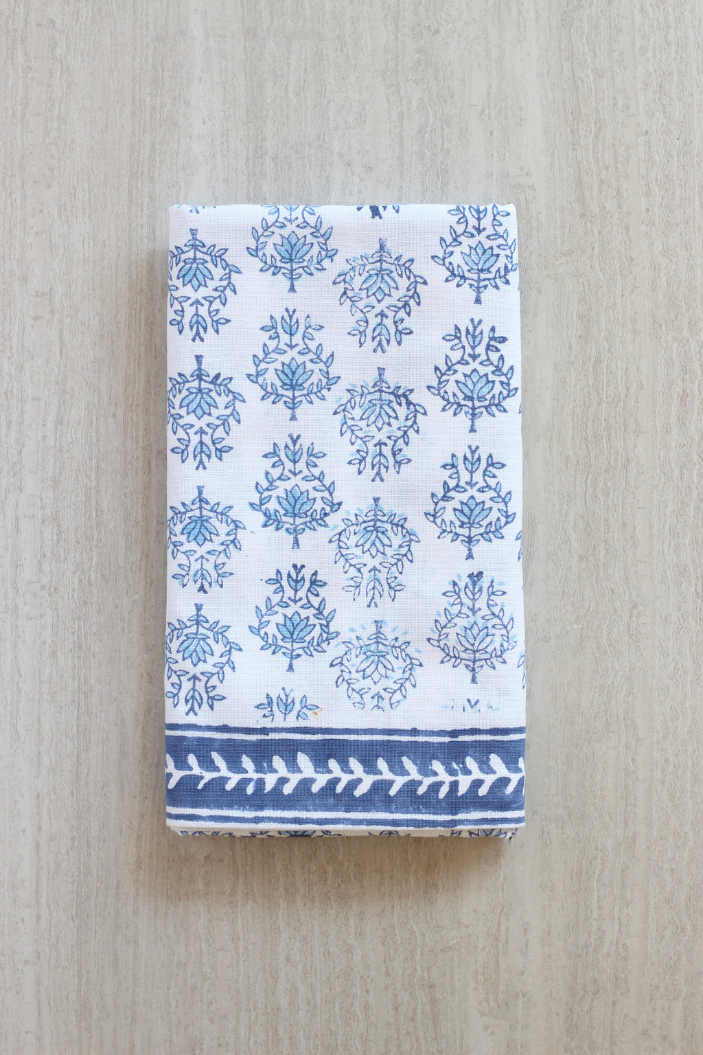 Lotus Table Runner | Uniform Blue & Navy The Mended Company