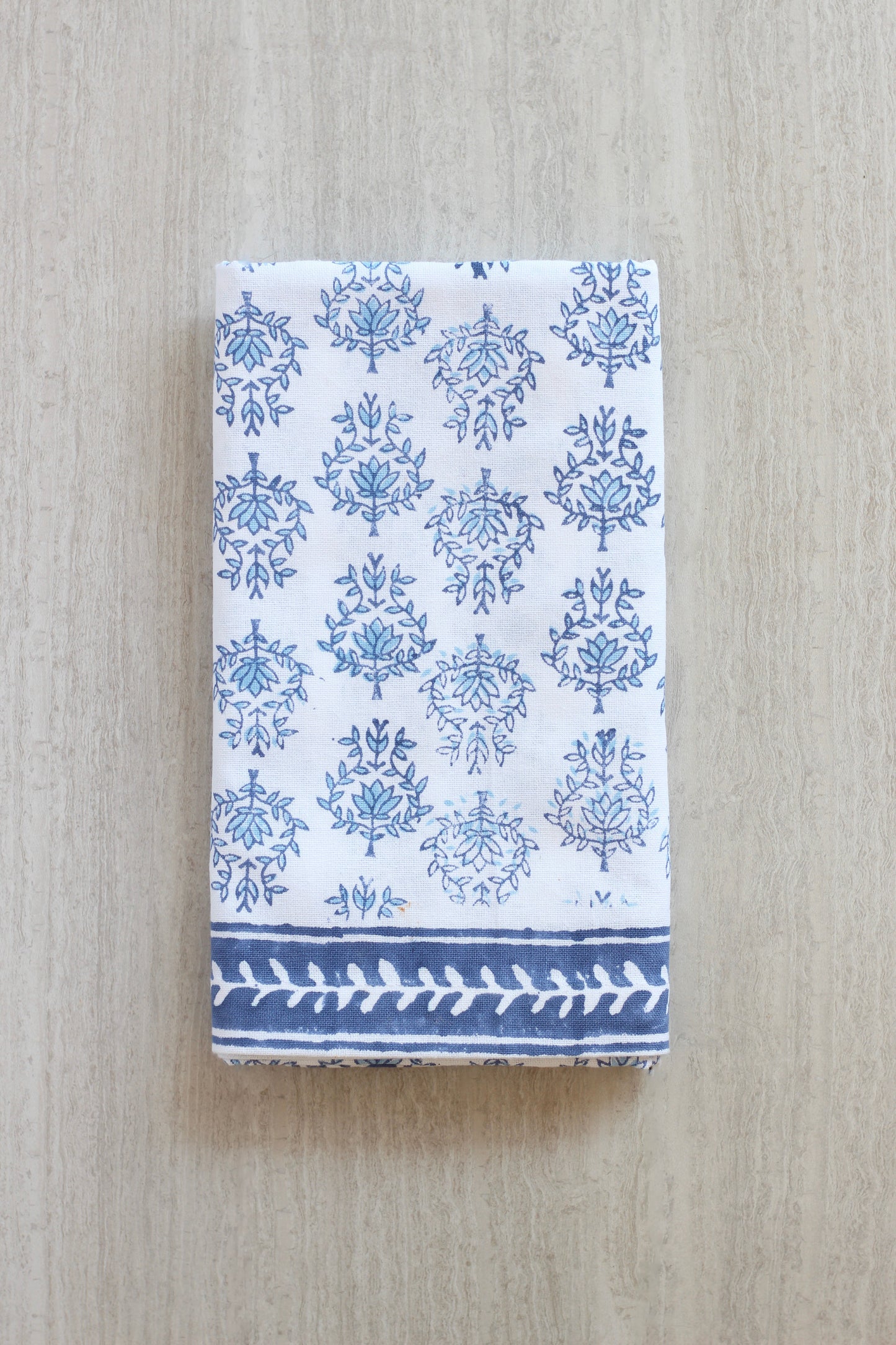Lotus Table Runner | Uniform Blue & Navy The Mended Company