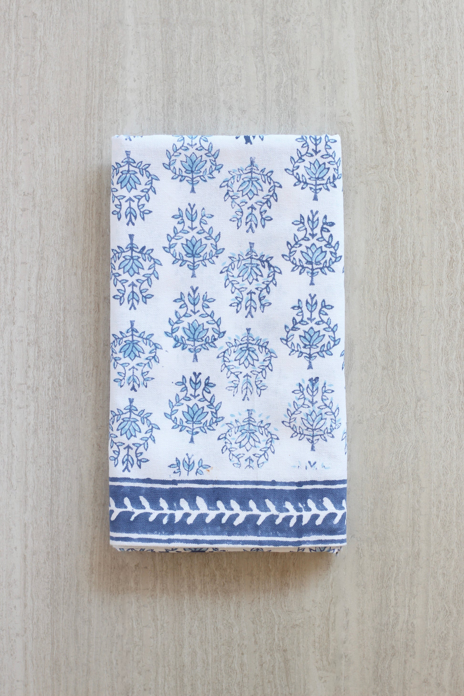 Lotus Table Runner | Uniform Blue & Navy The Mended Company