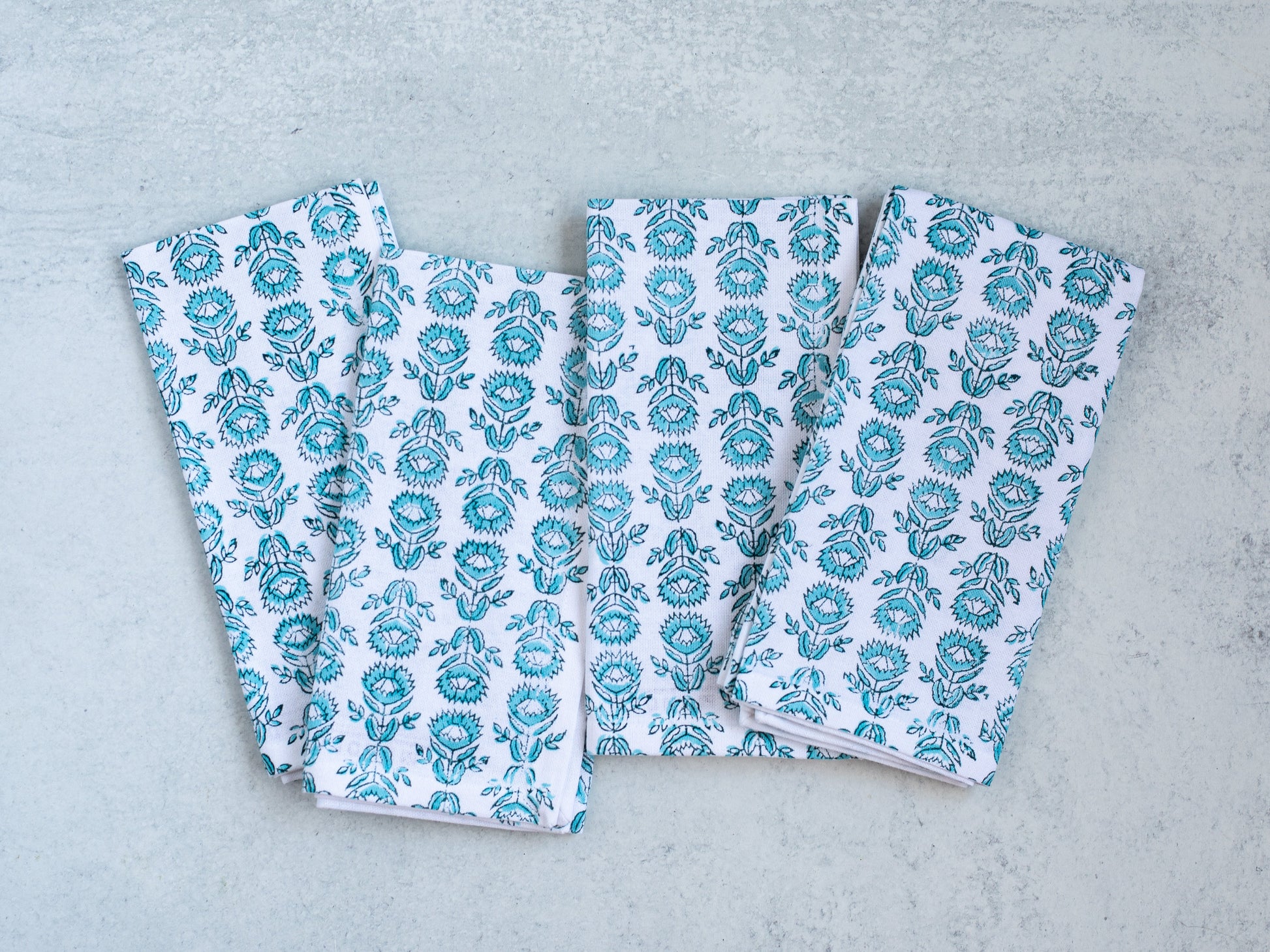 Protea Dinner Napkins Set | Midnight & Saltwater The Mended Company