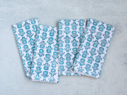 Protea Dinner Napkins Set | Midnight & Saltwater The Mended Company