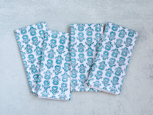 Protea Dinner Napkins Set | Midnight & Saltwater The Mended Company