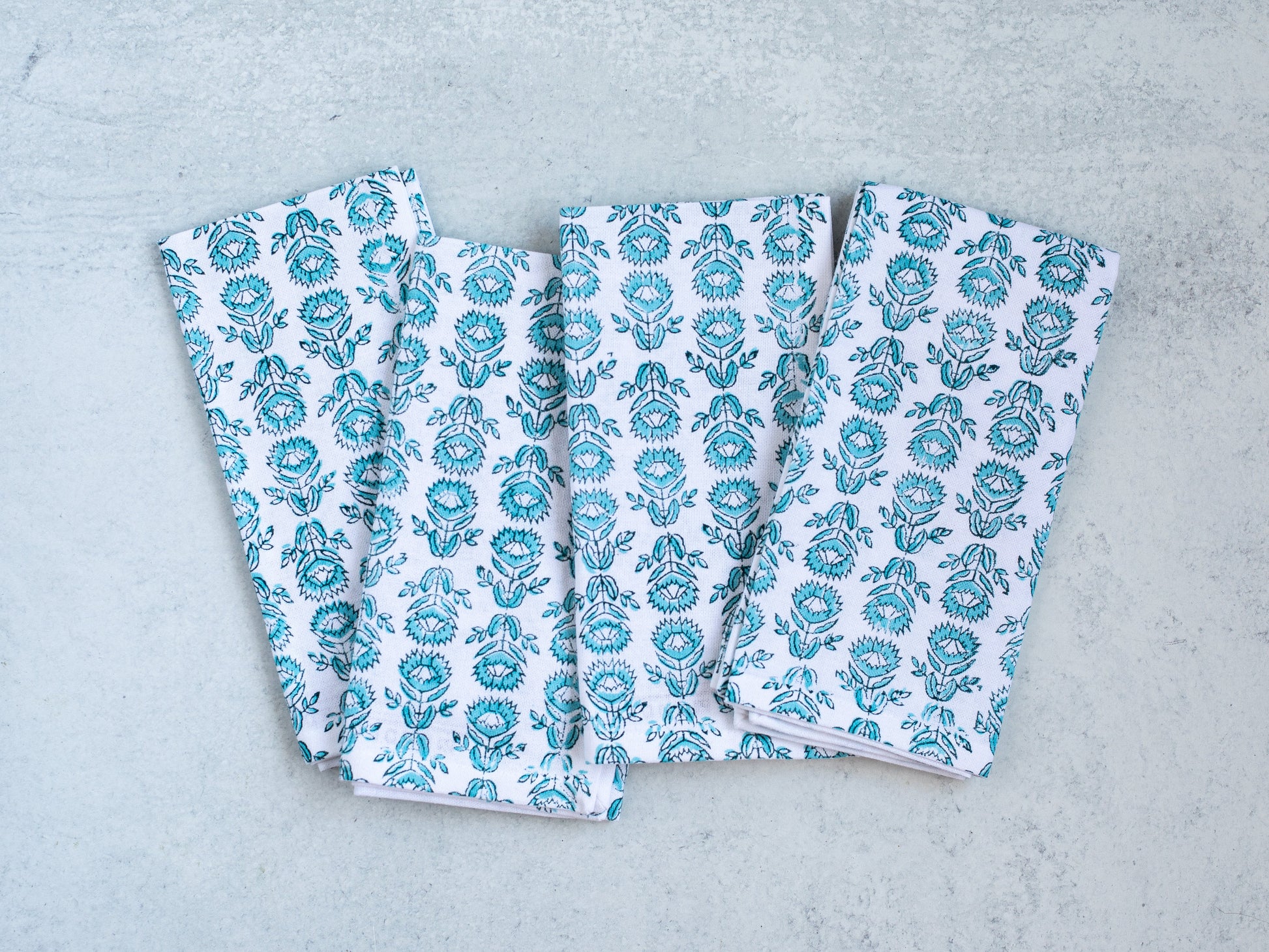 Protea Dinner Napkins Set | Midnight & Saltwater The Mended Company