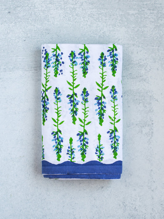 Bluebonnets Table Runner | Periwinkle, Vine & Uniform Blue The Mended Company