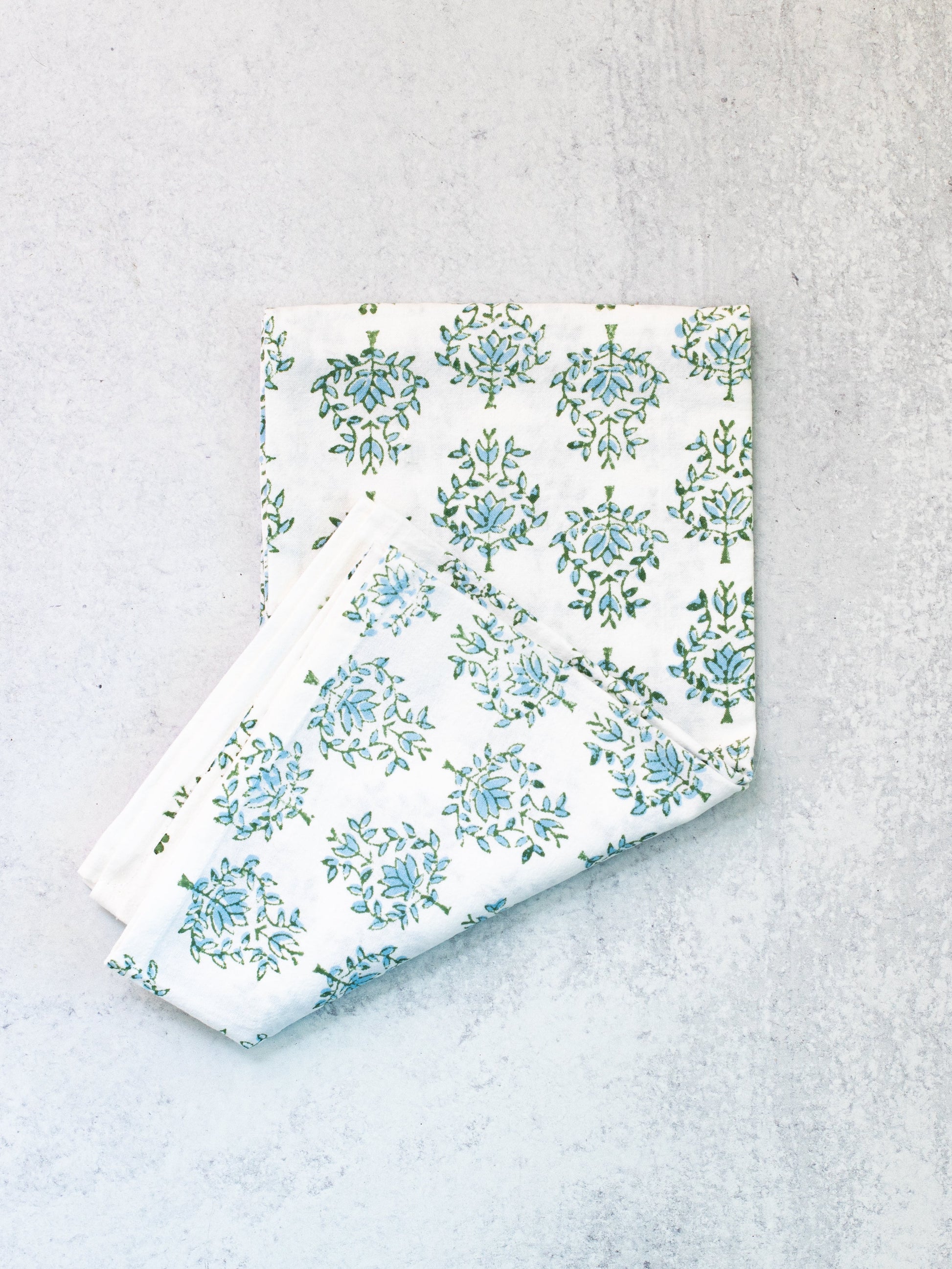 Tea Towel | Lotus, Sage & Uniform Blue The Mended Company