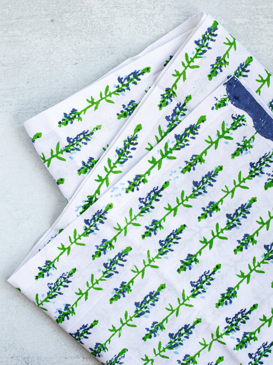 Bluebonnets Table Runner | Periwinkle, Vine & Uniform Blue The Mended Company
