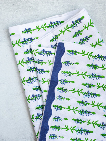 Bluebonnets Table Runner | Periwinkle, Vine & Uniform Blue The Mended Company