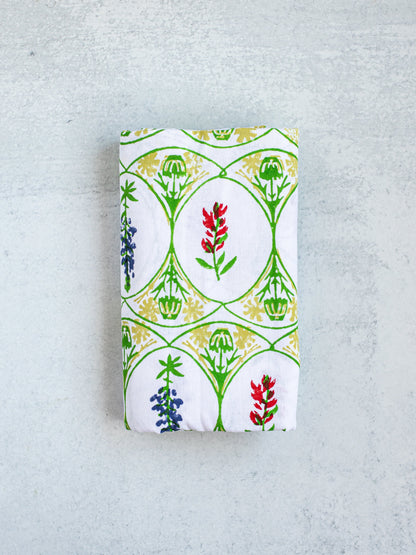 Table Runner | Round Top, Spring Yellow, Periwinkle, Vine & Poppy The Mended Company