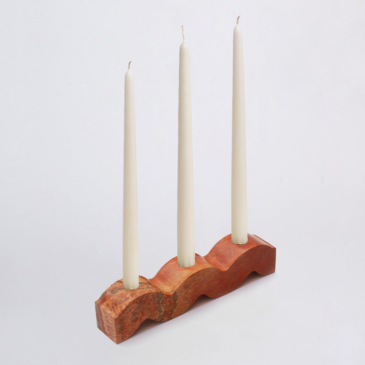 Wavy Gemstone Candelabra - Jasper