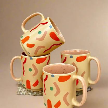 Confetti Ceramic Stoneware Mug Set | Set of 4 Mug Casa Amarosa