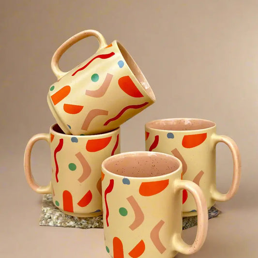 Confetti Ceramic Stoneware Mug Set | Set of 4 Mug Casa Amarosa