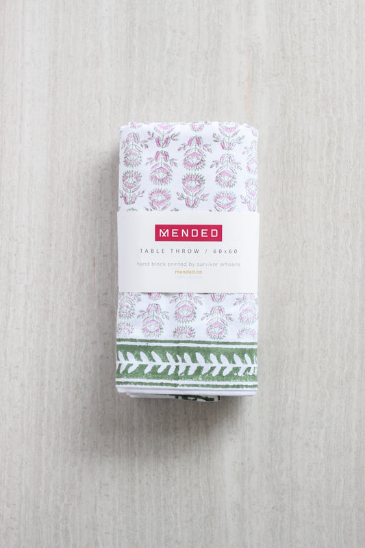 Table Throw | Protea, Sage & Lilac The Mended Company