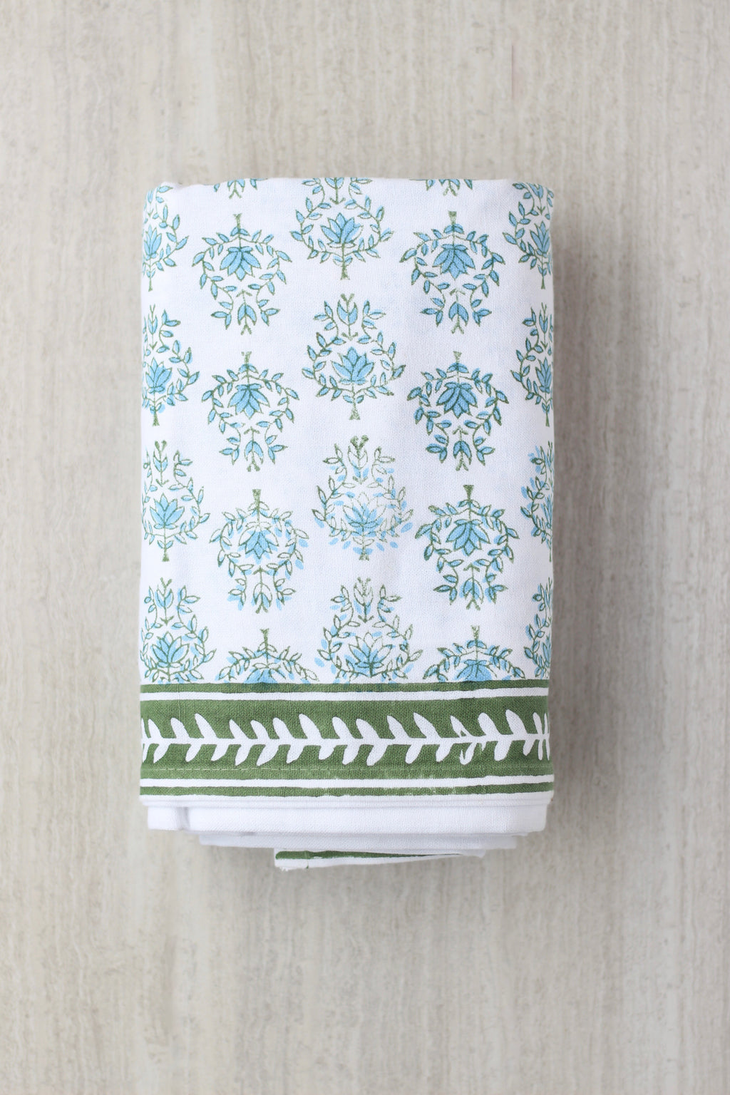 Table Runner | Lotus, Sage & Uniform Blue The Mended Company