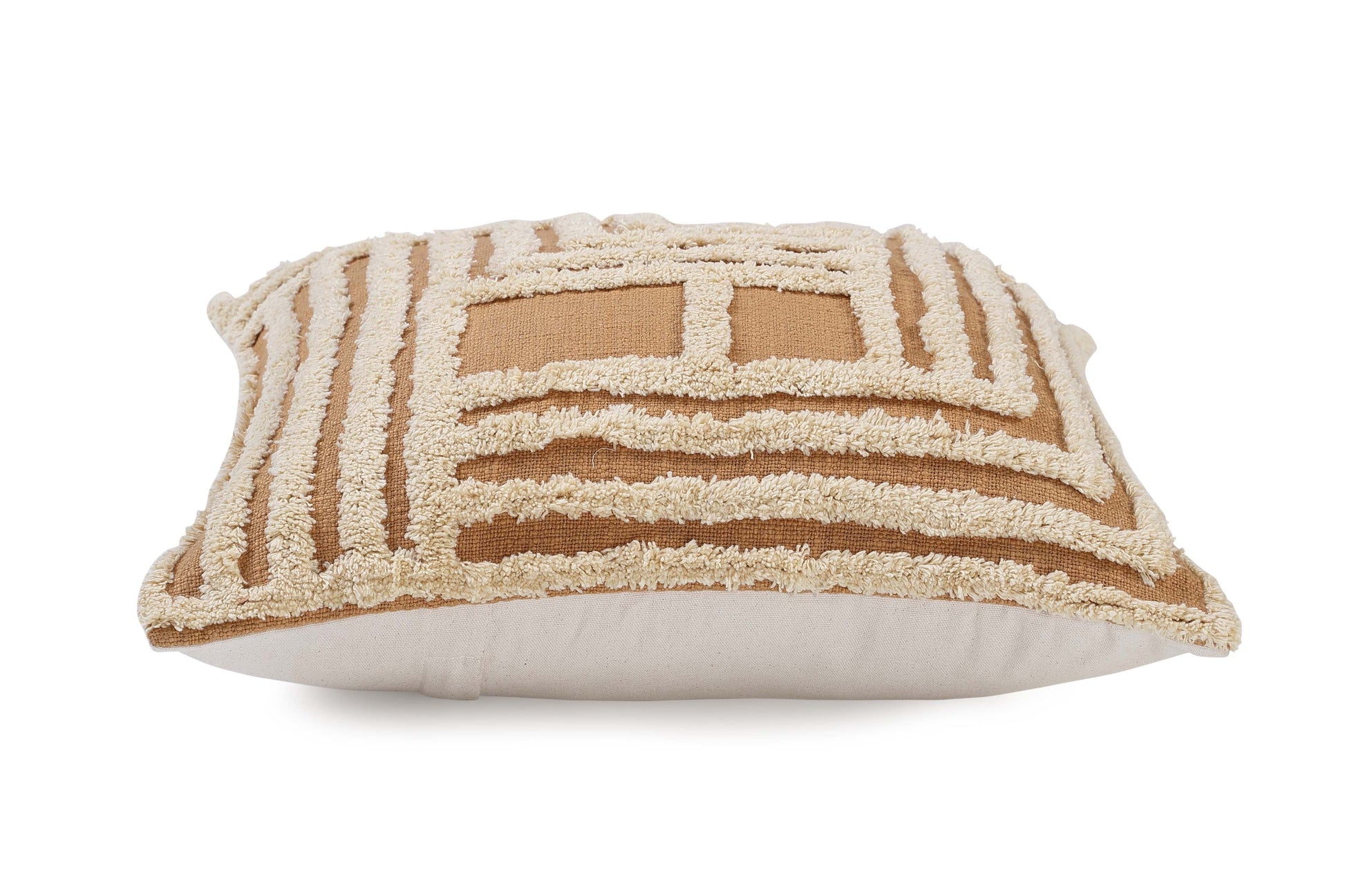Rekha Cross Tufted Pillow | Clay Cushion Casa Amarosa