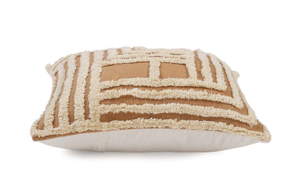 Rekha Cross Tufted Pillow | Clay Cushion Casa Amarosa