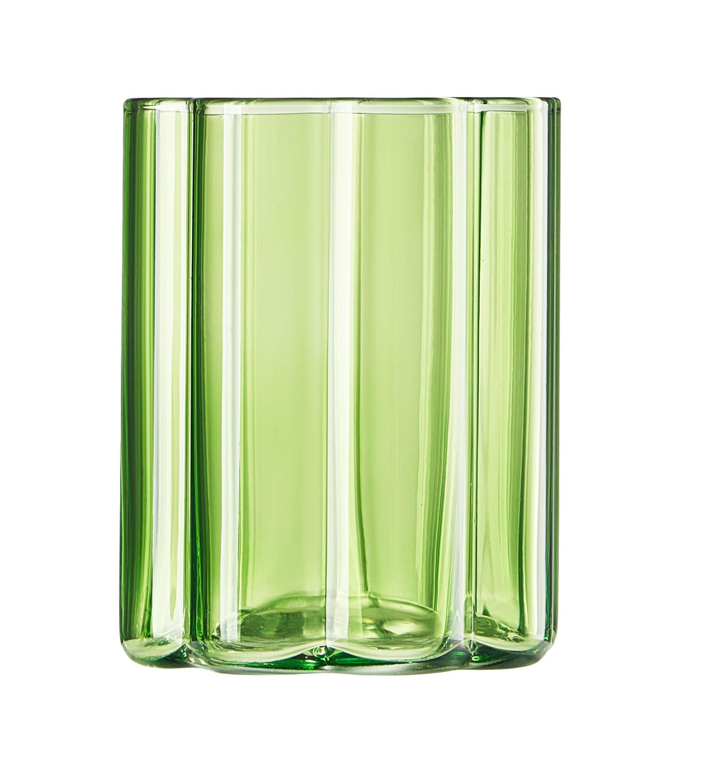 Colorful Carafe & Ribbed Flower Cup Set