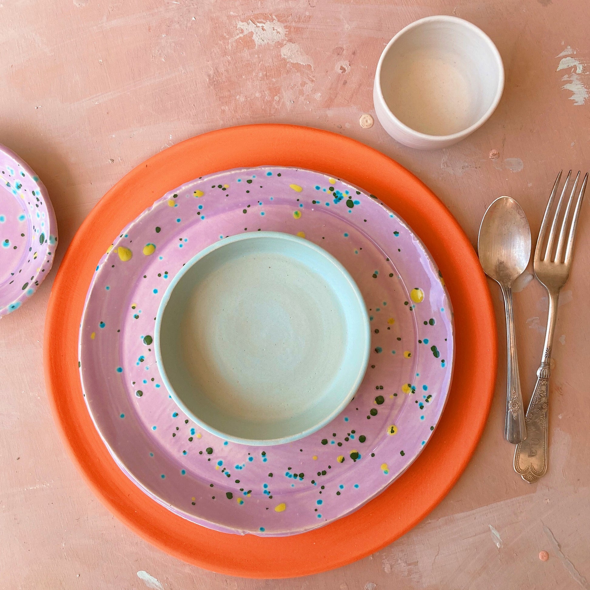 10" Matte Orange Dinner Plate Plates Beau Rush Ceramics