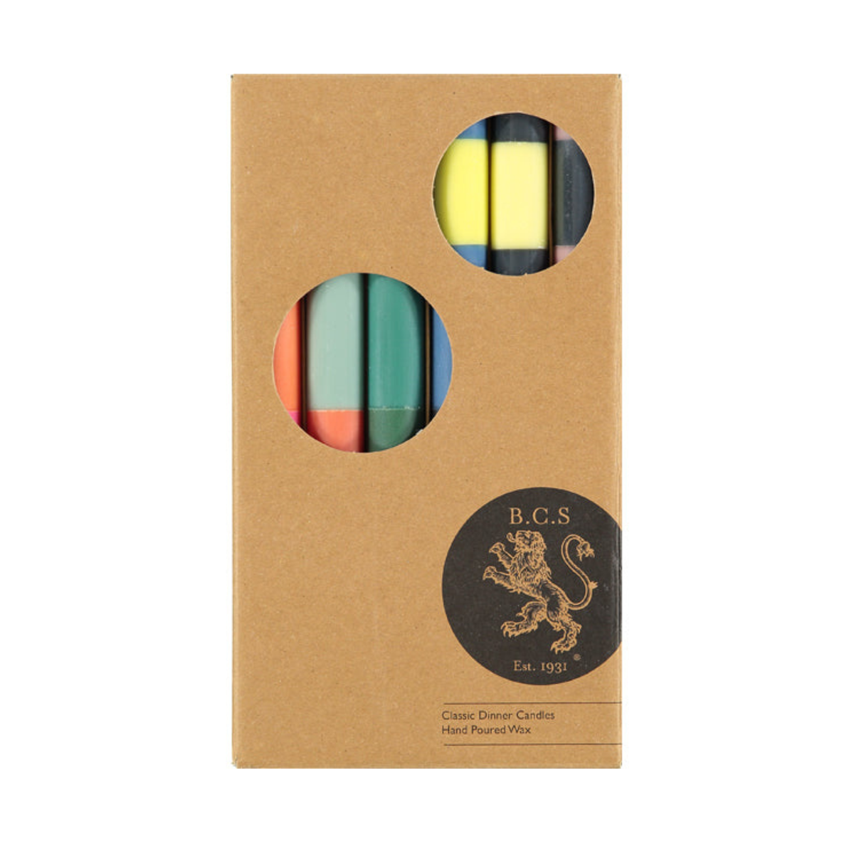 S/6 STRIPED ABSTRACT Pack of all 3 Stripes Dinner Candles