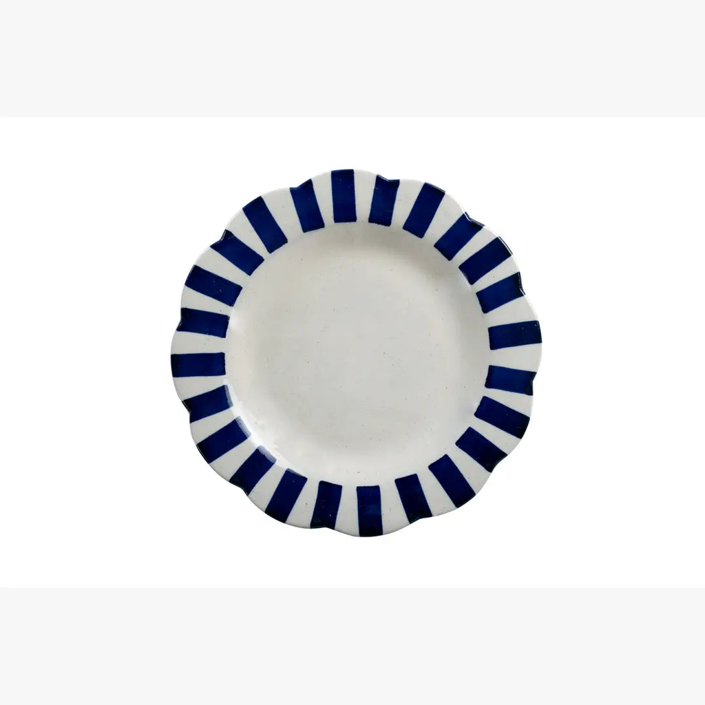 Ceramic Stripe Dinner Plate | Blue Plate Casa Amarosa