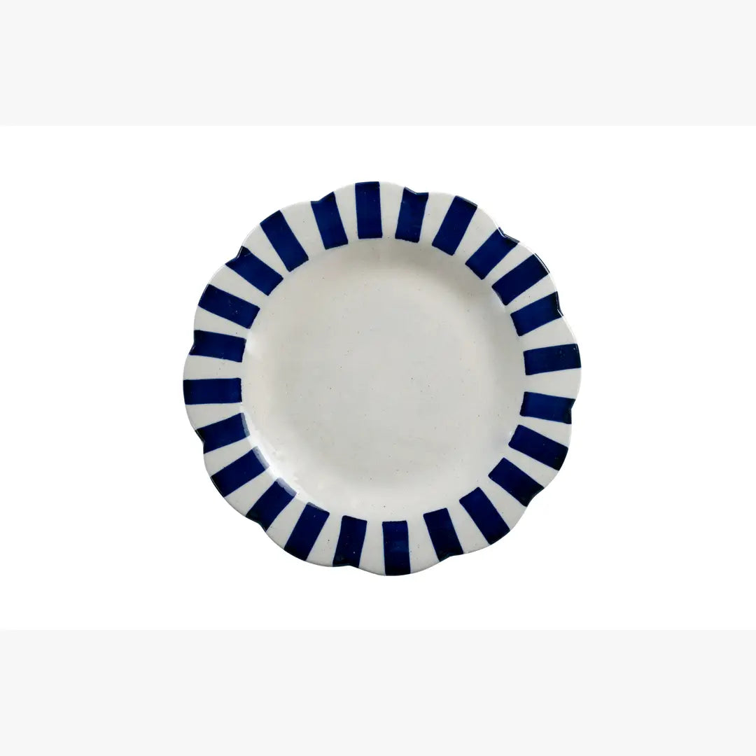 Ceramic Stripe Dinner Plate | Blue Plate Casa Amarosa