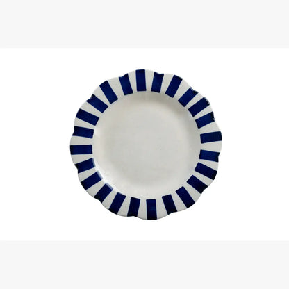 Ceramic Stripe Dinner Plate | Blue Plate Casa Amarosa