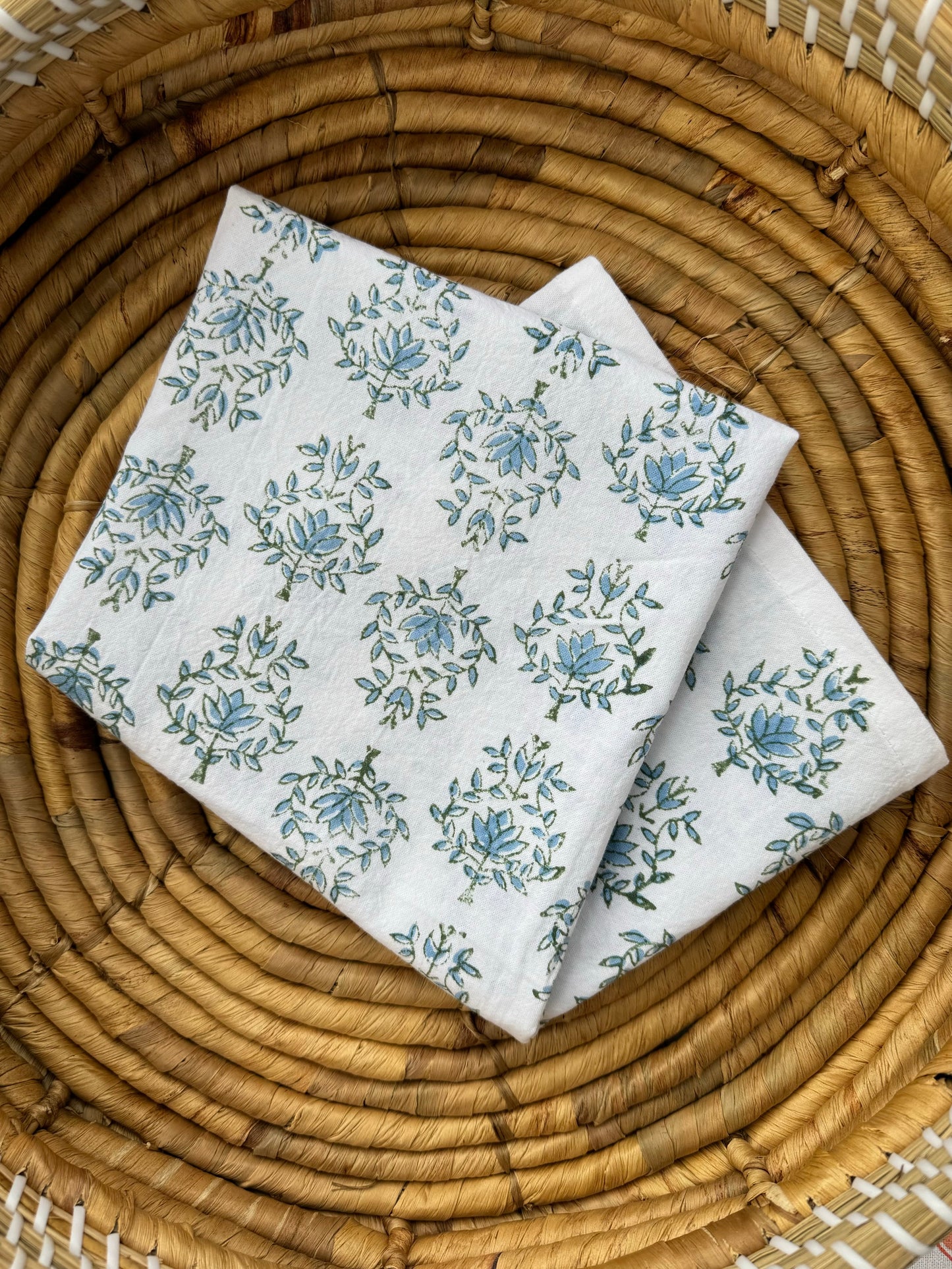 Tea Towel | Lotus, Sage & Uniform Blue The Mended Company