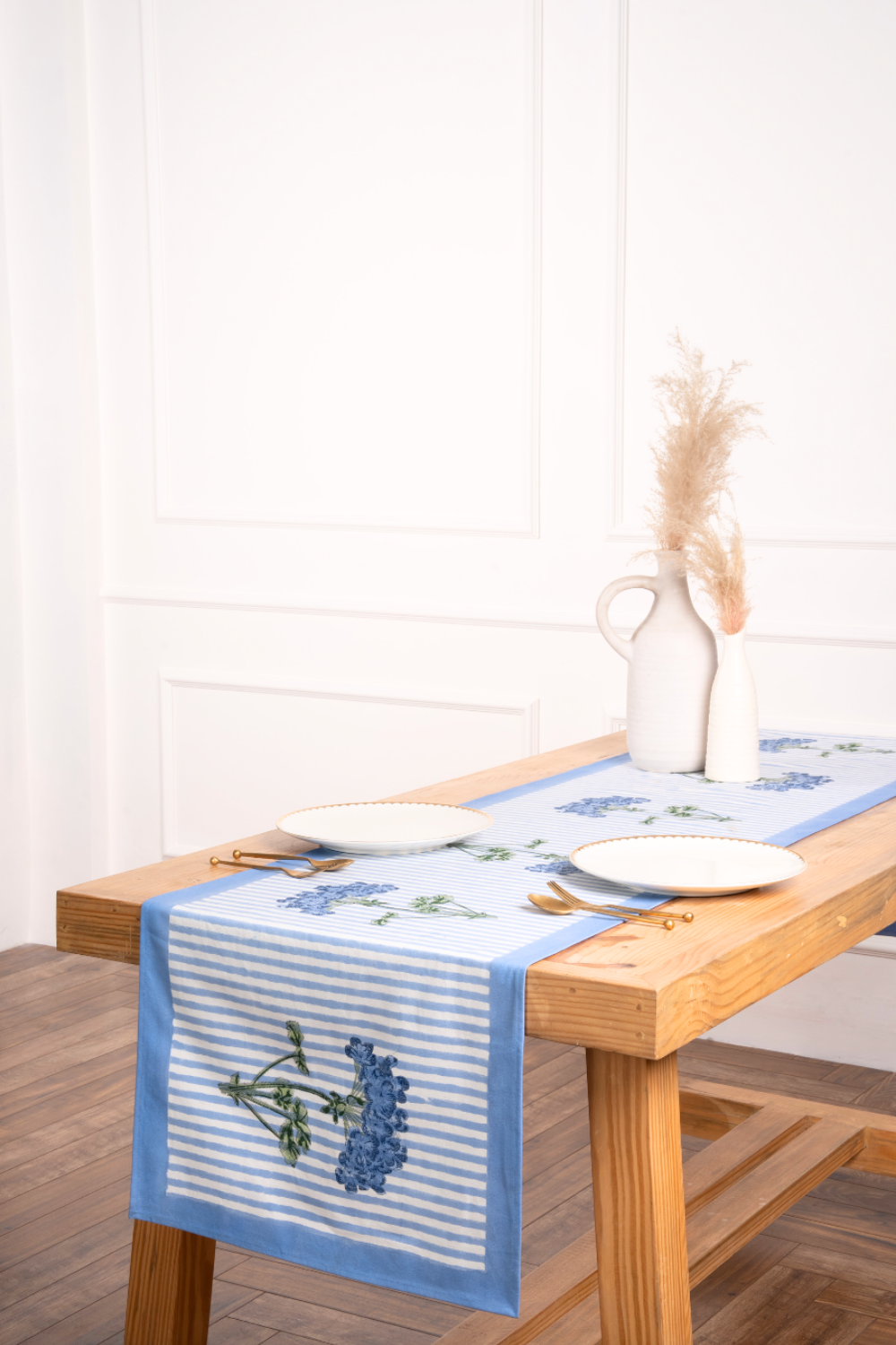 Blue Hydrangea Table Runner