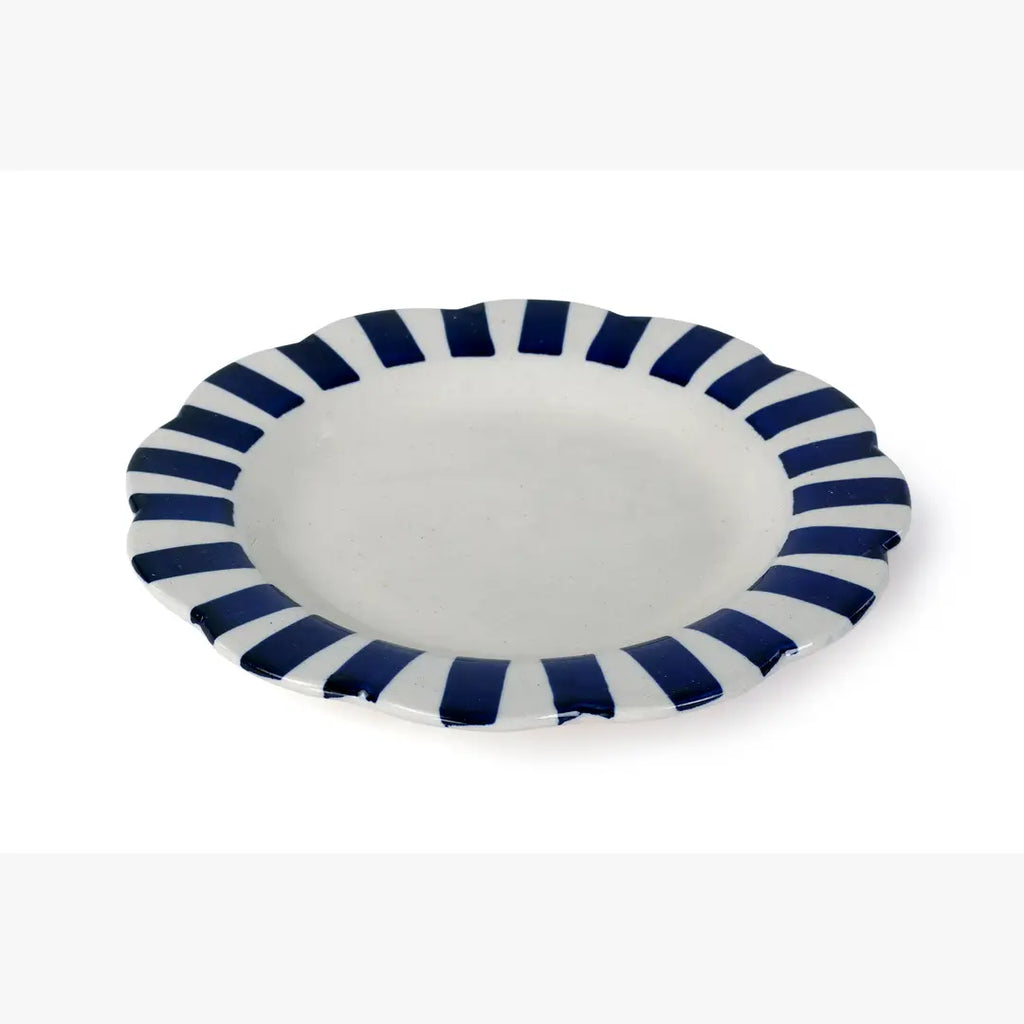 Ceramic Stripe Dinner Plate | Blue Plate Casa Amarosa