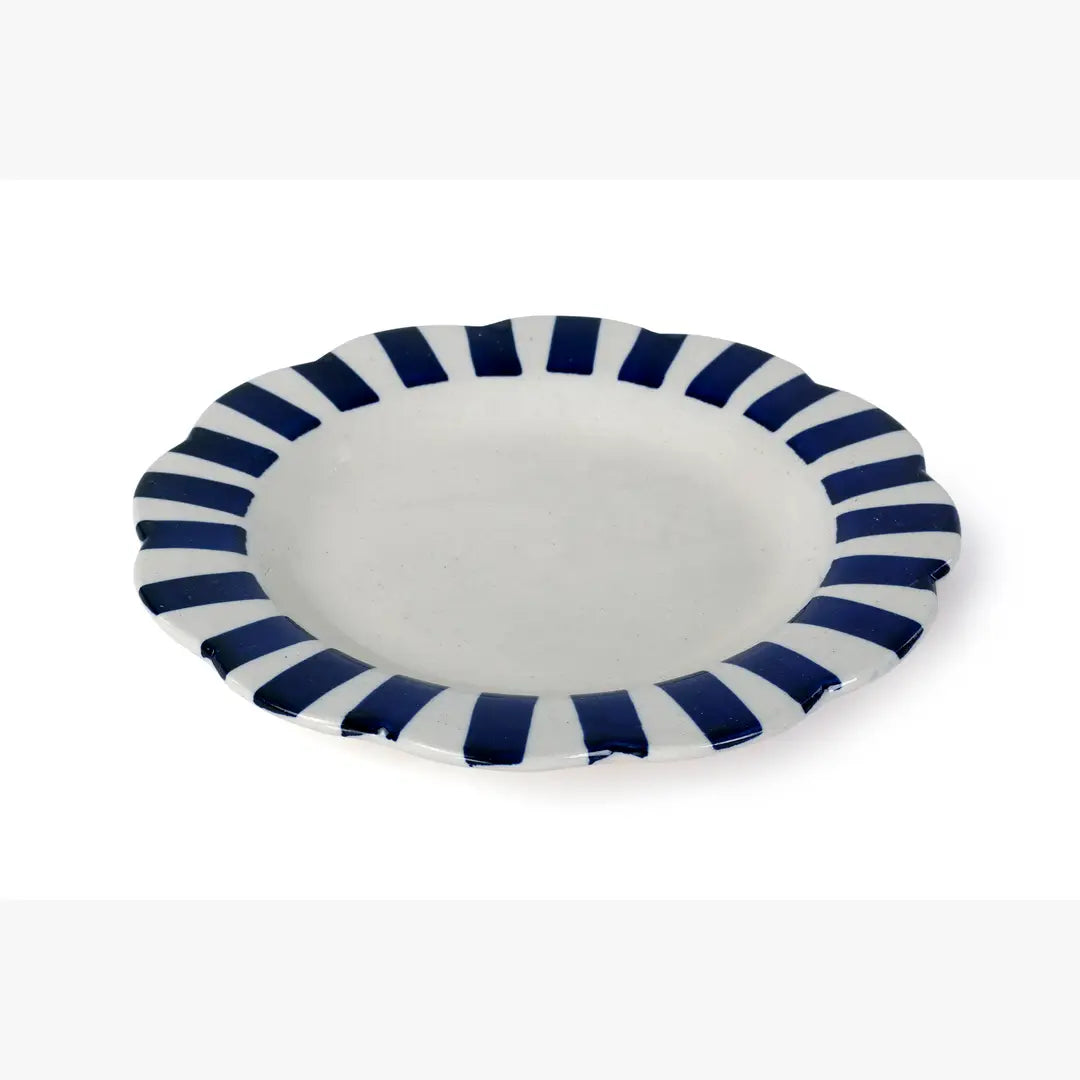Ceramic Stripe Dinner Plate | Blue Plate Casa Amarosa