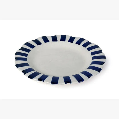Ceramic Stripe Dinner Plate | Blue Plate Casa Amarosa