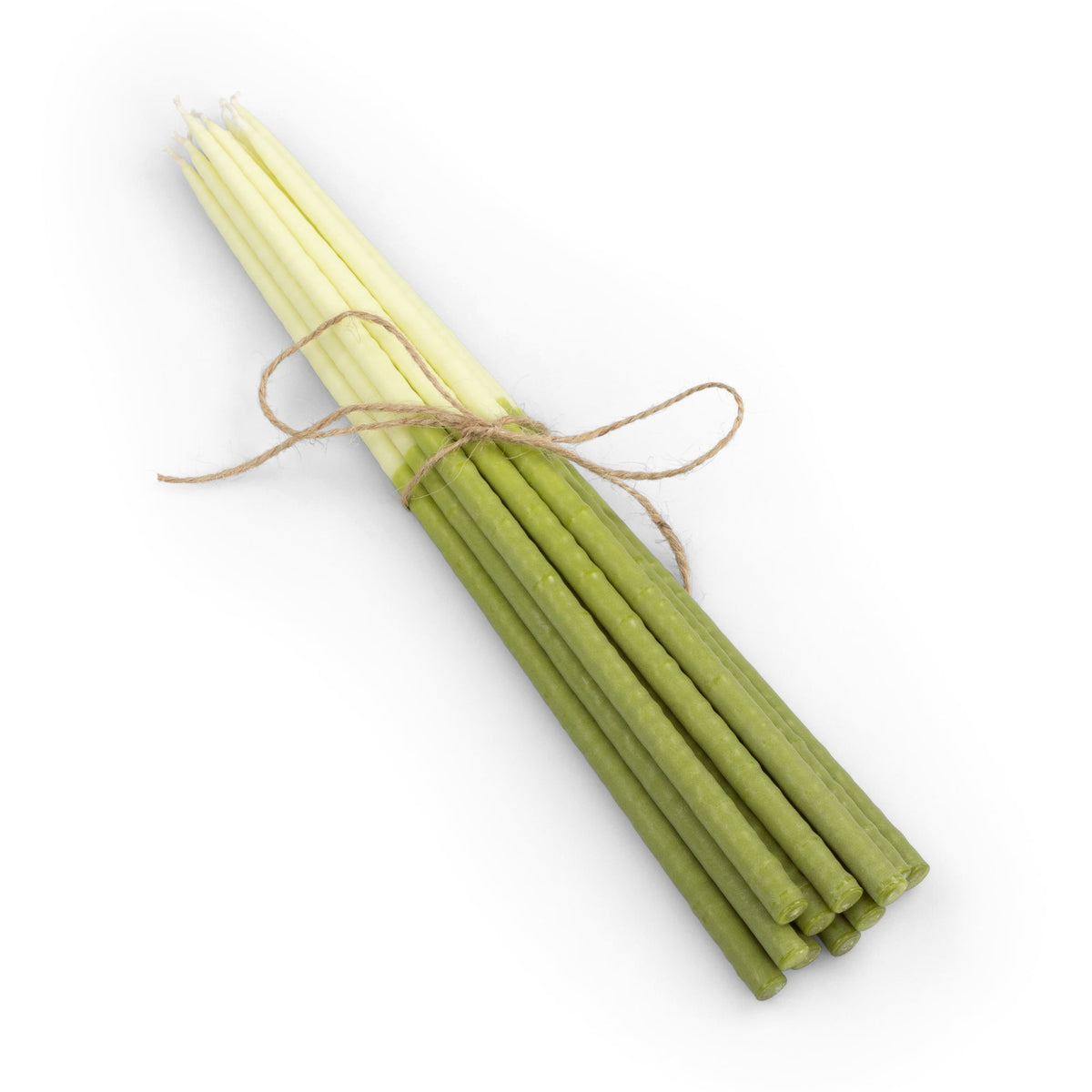 Thin Taper Candles - Two-Tone in Pistachio and Eau De Nil