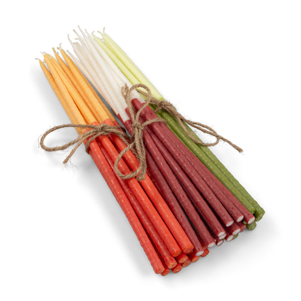 Thin Taper Candles - Two-Tone in Pistachio and Eau De Nil