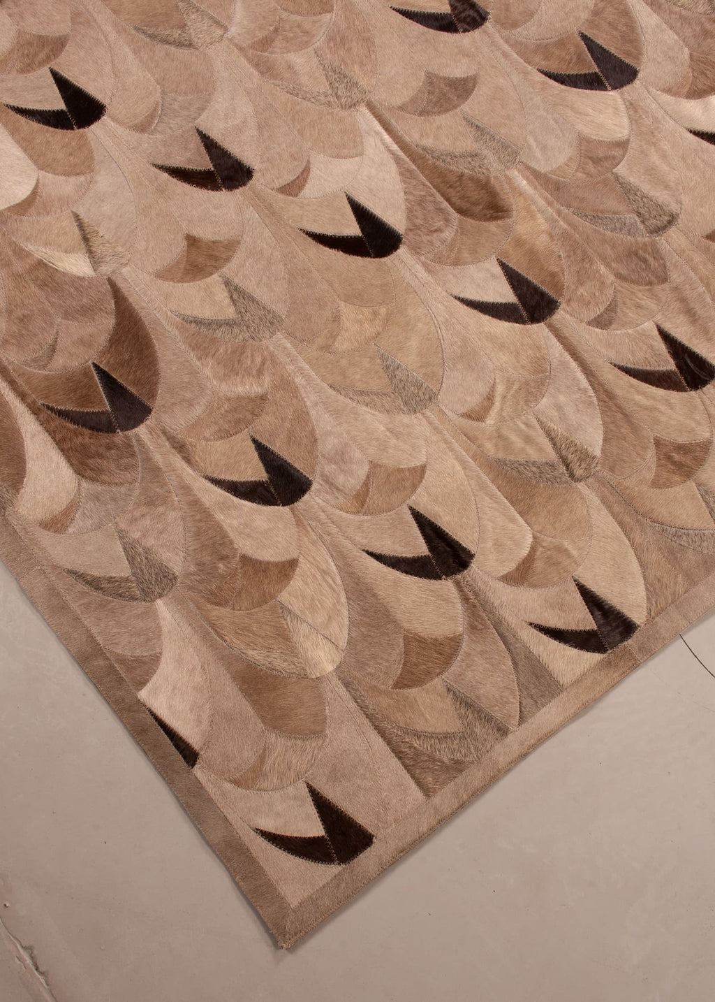 Handmade Art Deco Cowhide Rug