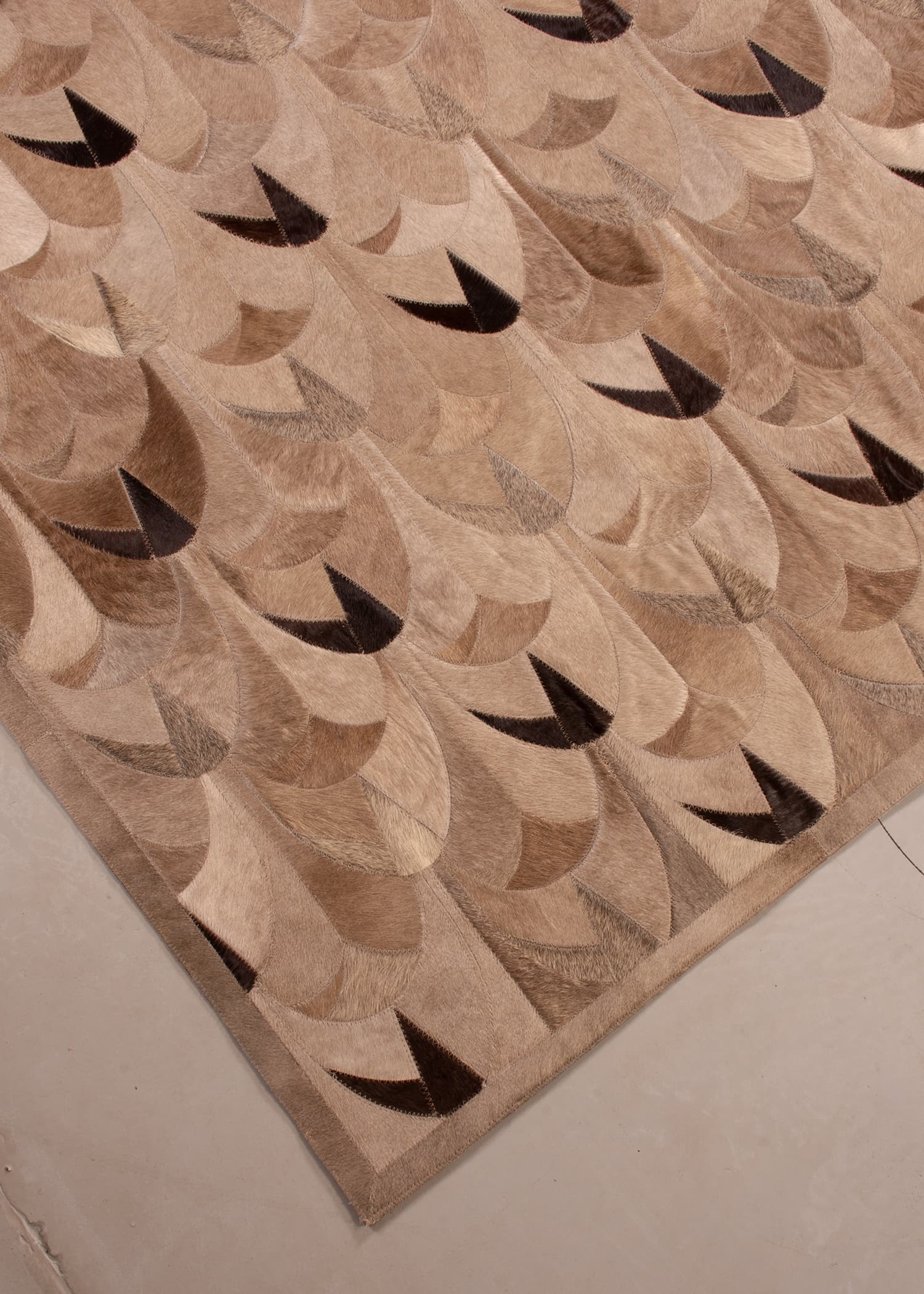 Handmade Art Deco Cowhide Rug