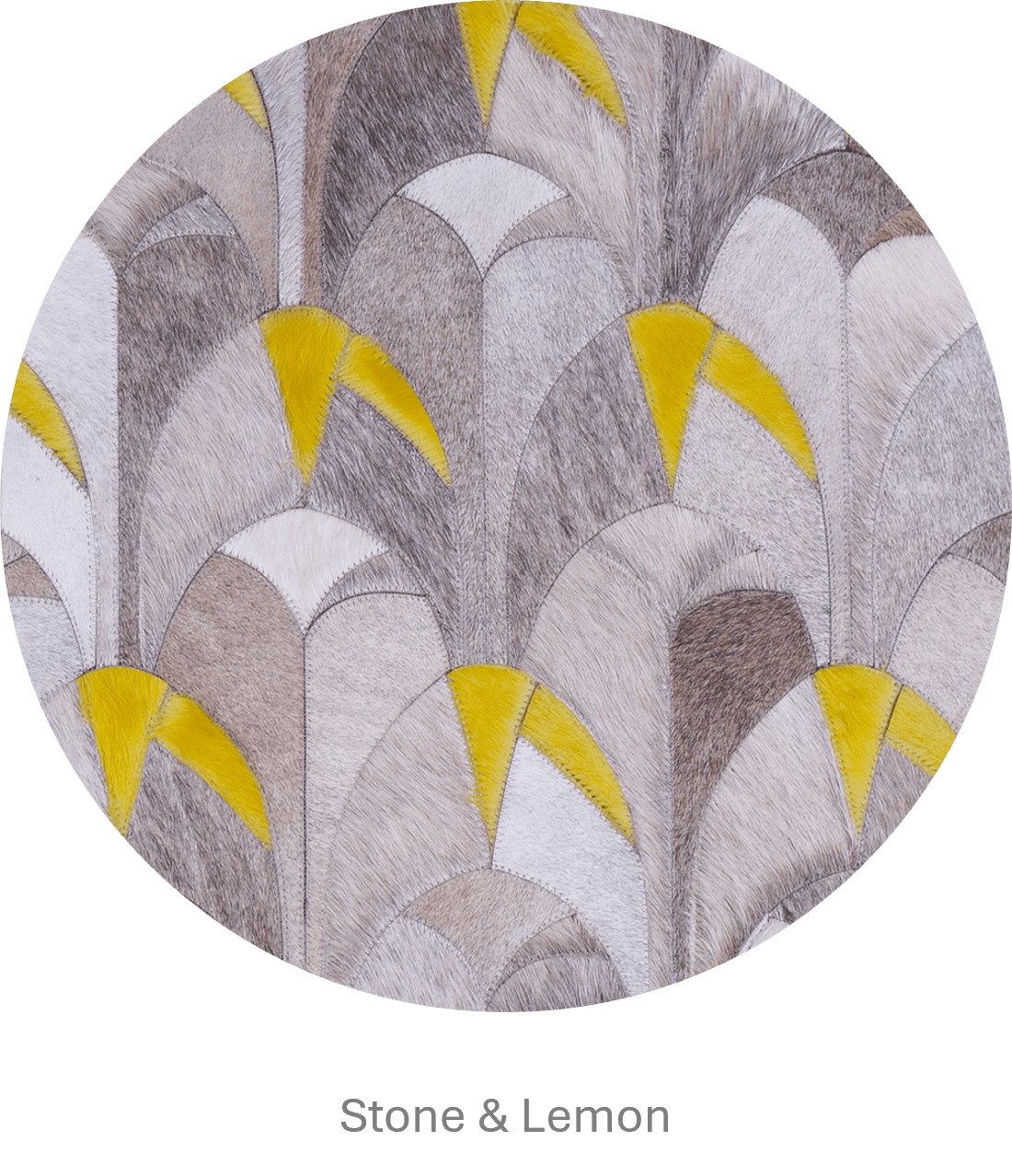 Handmade Art Deco Cowhide Rug